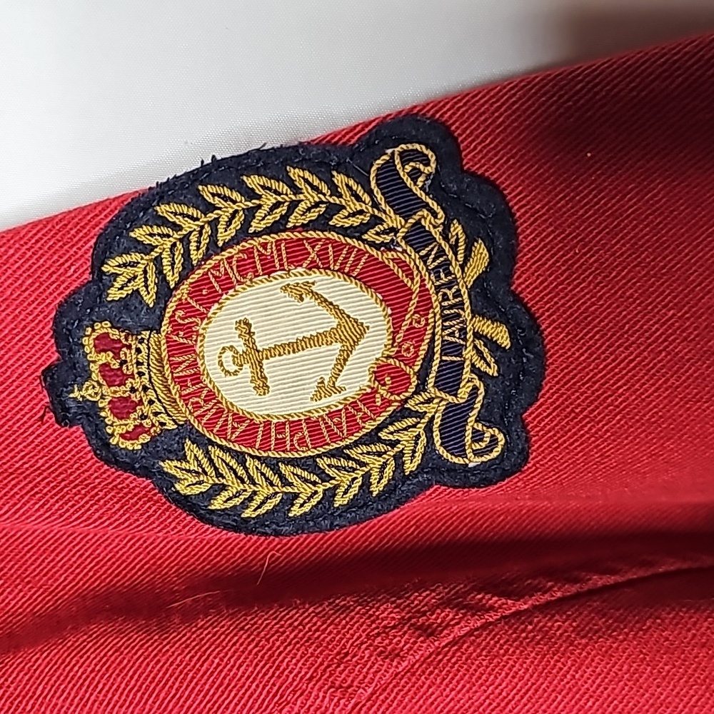 Ralph Lauren twill denim VINTAGE crest fireman clasp red barn jean jacket sz M - Picture 3 of 7